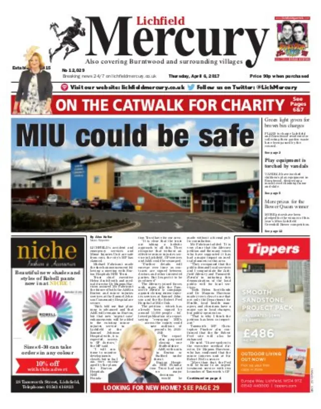 Lichfield Mercury front page