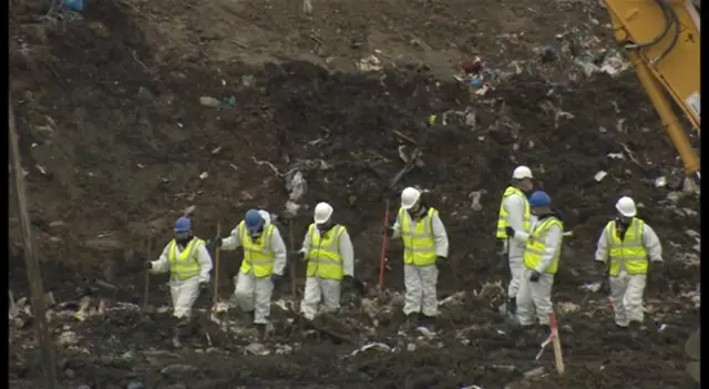 Police search landfill at Milton