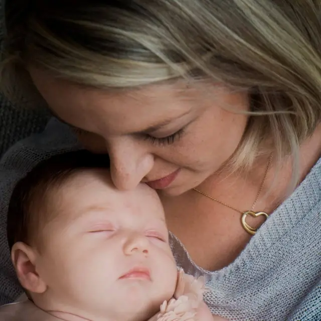 Vicky Hancock and baby