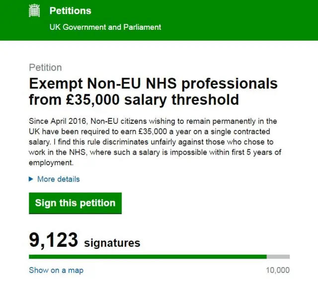 
          Exempt Non-EU NHS professionals from £35,000 salary threshold
        