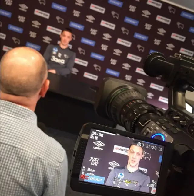 Chris Baird at Derby County news conference