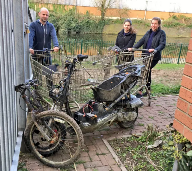 Rubbish pulled from river