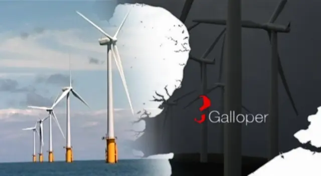 Galloper windfarm location in the North Sea