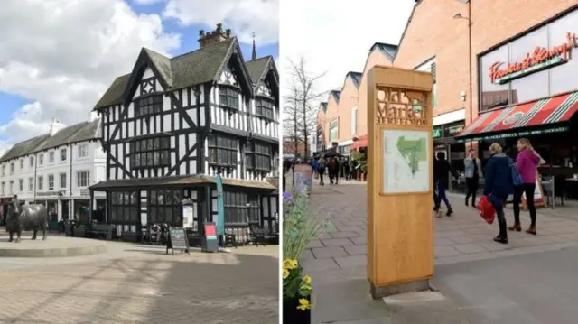 
          High Town in Hereford is a short walk from the £90m Old Market shopping and leisure complex
        