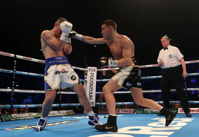 Liam Williams jabs Liam Smith