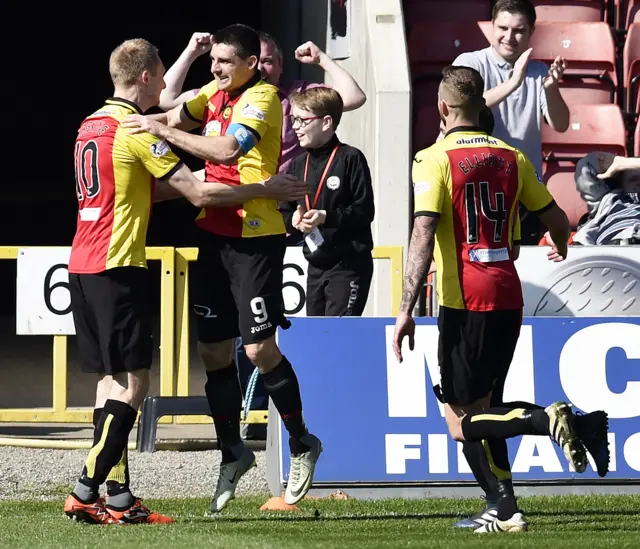 Partick Thistle celebrate