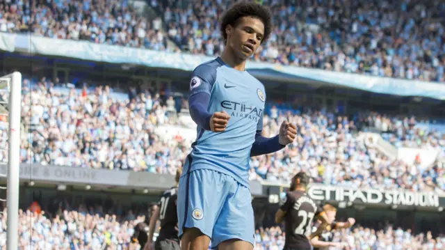 Leroy Sane celebrates