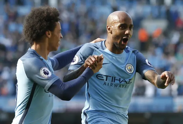 Fabian Delph celebrates