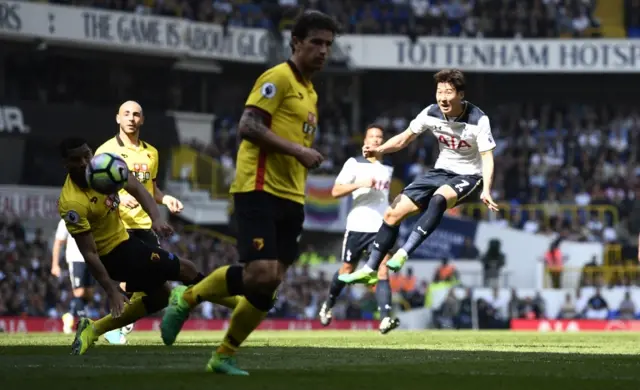 Son Heung-min scores a third goal