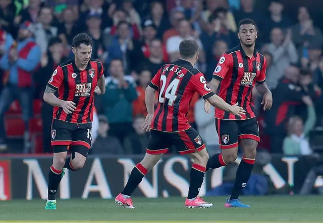 Joshua King celebrates