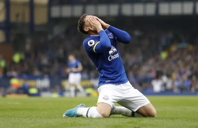 Ross Barkley looks dejected after a missed chance