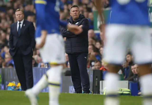 Craig Shakespeare watches on