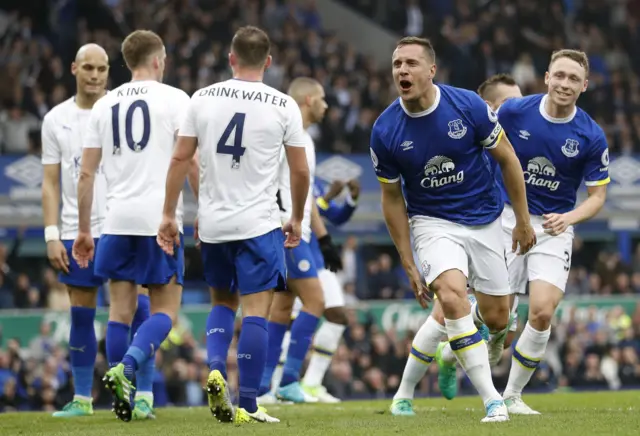 Phil Jagielka celebrates