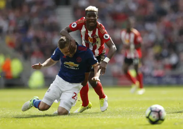 Luke Shaw and Didier Ndong