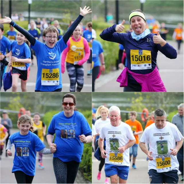 Runners in the Belfast Marathon