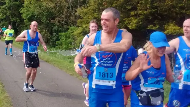 Runners in the Belfast Marathon