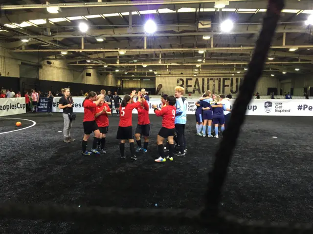 Hackney Jurassic celebrate winning the FA People's Cup finals