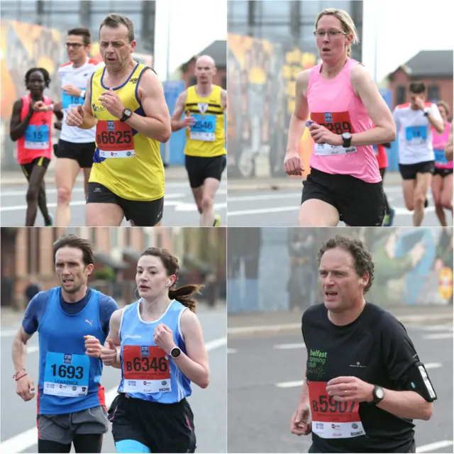 Runners in the Belfast Marathon