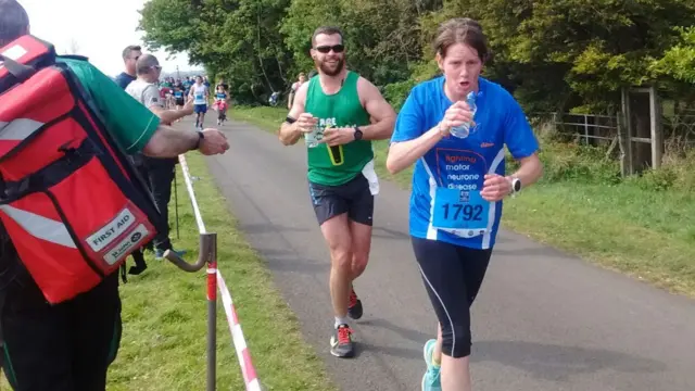 Runners in the Belfast Marathon