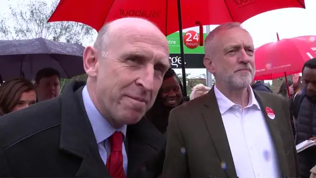 John Healey and Jeremy Corbyn