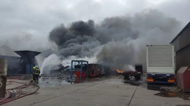 Rotherham recycling site fire