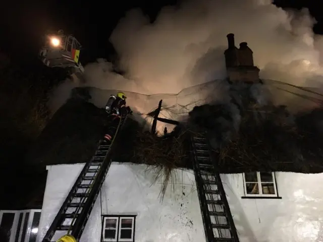 Fire at cottage