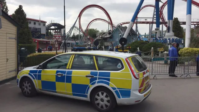 Police car at Drayton Manor Theme Park