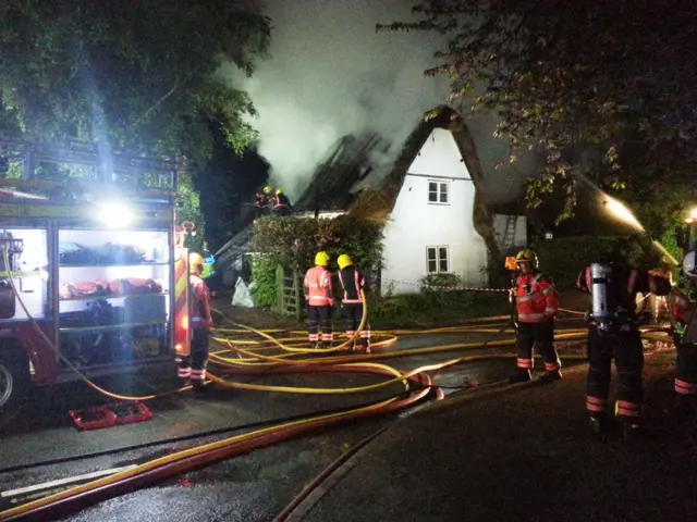 Fire at a cottage