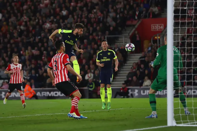 Giroud scores for Arsenal