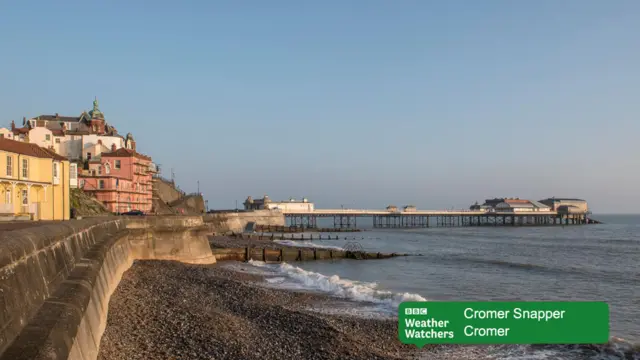 Cromer sea front, with pier