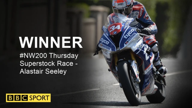 Alastair Seeley wins the Thursday Superstock Race