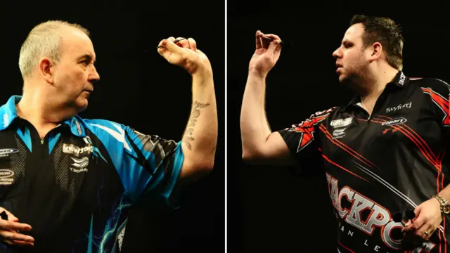 Phil Taylor goes up against Adrian Lewis