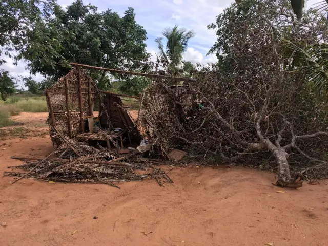 Devastated home in Mozambique