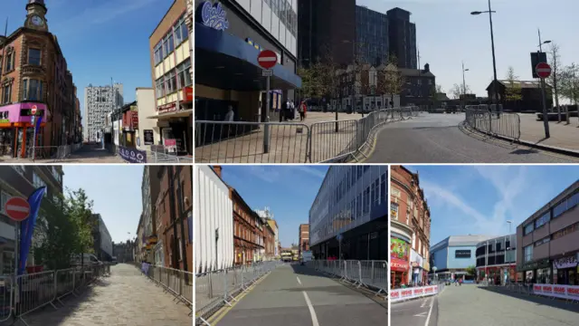 Barriers in Hanley ahead of the Tour Series