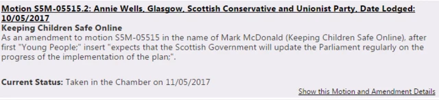 Tory amendment