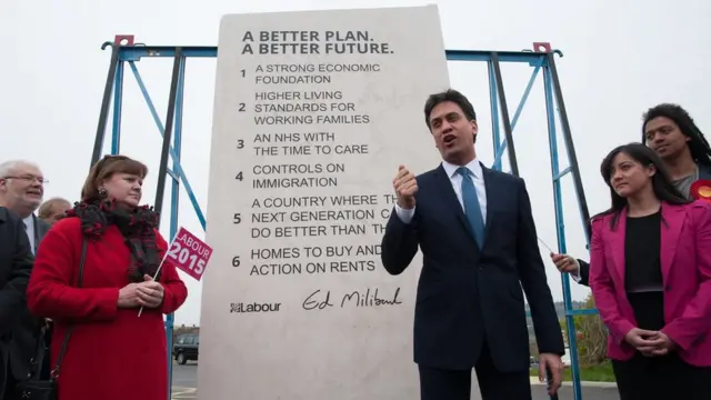 Ed Miliband with #EdStone