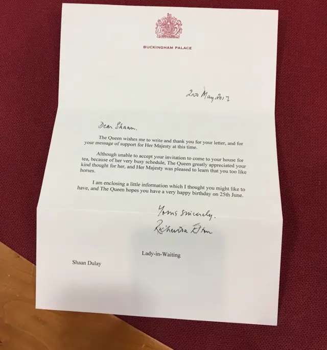 The Queen's reply