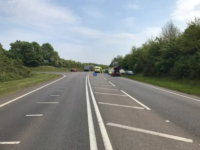 A605 accident