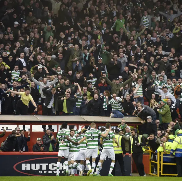 Celtic fans were in raptures at the start of this match