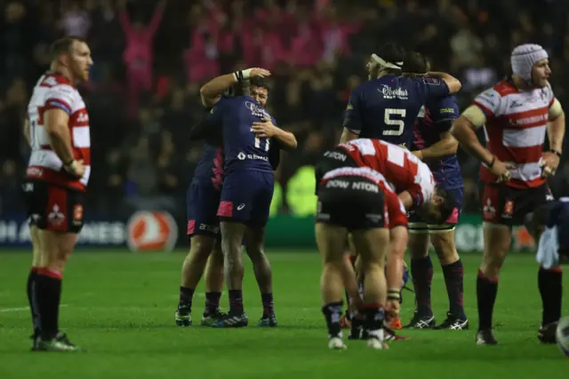 Stade Francais celebrate