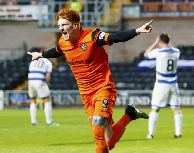 Simon Murray celebrates putting the Terrors in front