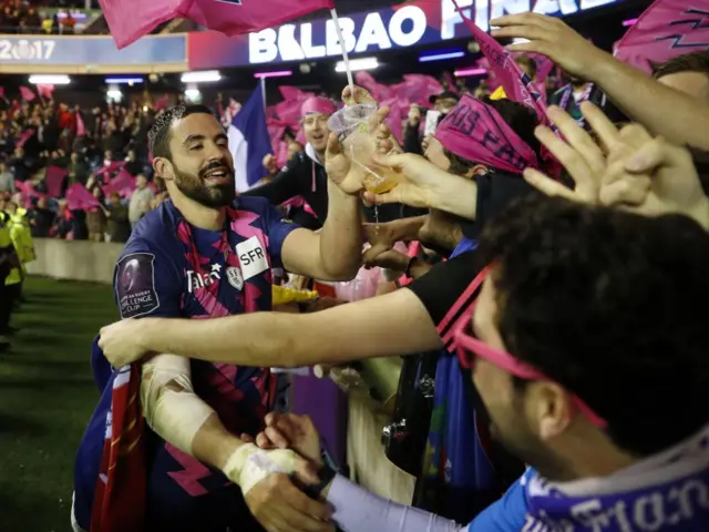 Stade Francais celebrate