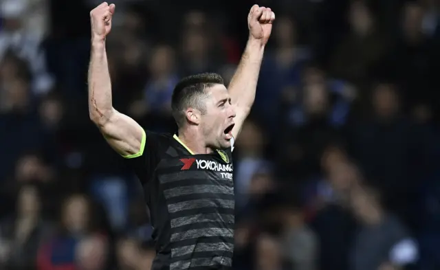 Gary Cahill celebrates