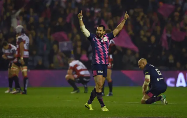 Stade Francais celebrate