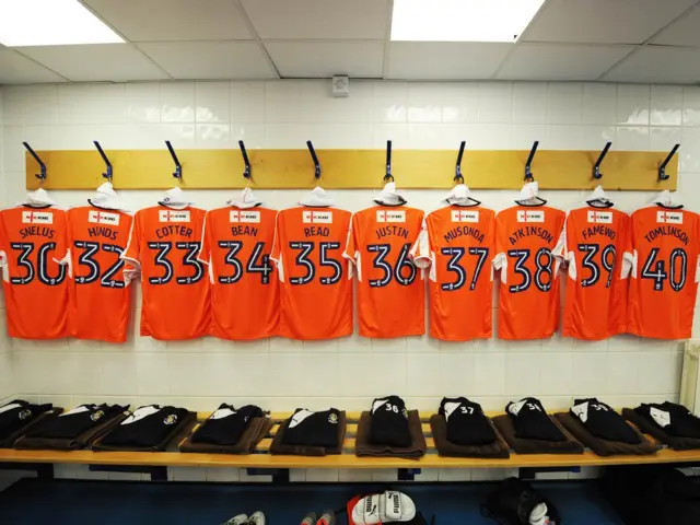 Hatters team shirts from Gillingham ,match