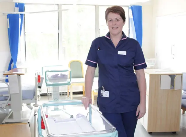 Shona Simpson in a maternity ward