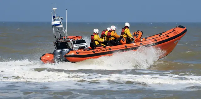 The Howard Bell lifeboat on training exercise