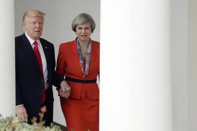 Theresa May meets Donald Trump