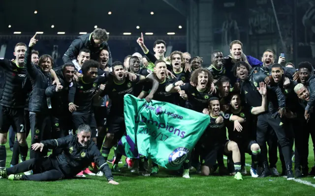 Chelsea players celebrate