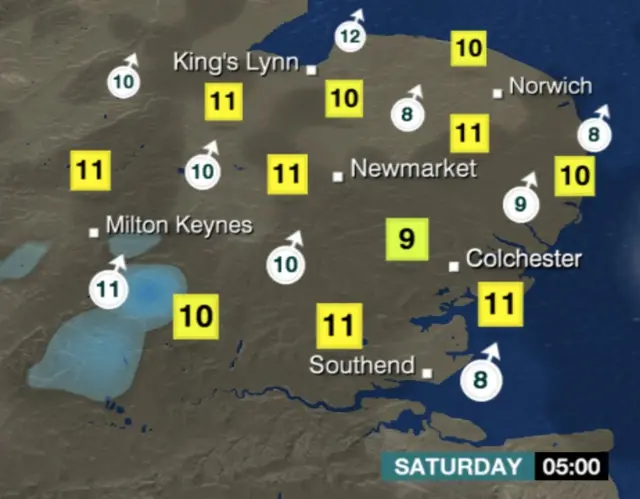 Overnight weather map